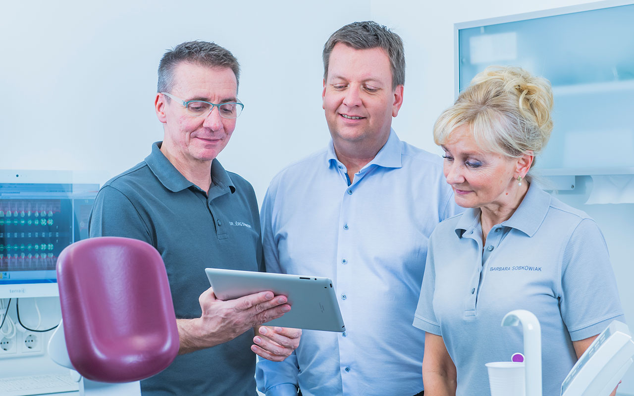 Besprechung mit einem Patienten